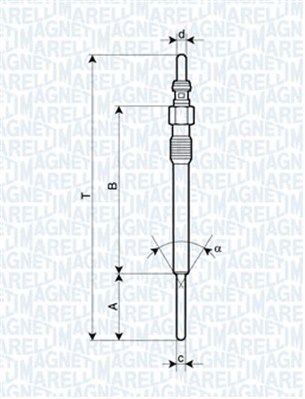 Magneti Marelli 062900090304 Свічка розжарювання