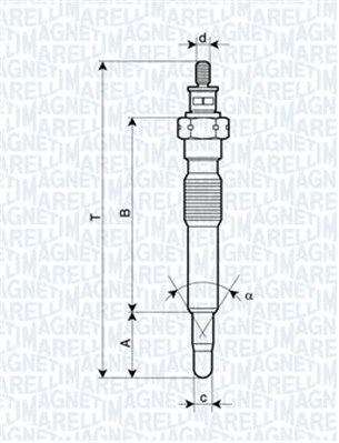 Magneti Marelli 062900092304 Свічка розжарювання