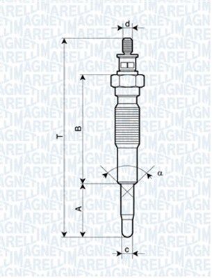 Magneti Marelli 062900094304 Свічка розжарювання