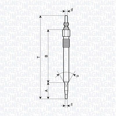 Magneti Marelli 062900128304 Свічка накалу