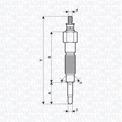 Magneti Marelli 062900142304 Свічка розжарювання