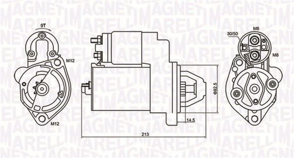 Magneti Marelli 063720612010 Стартер Audi A6 (C4/C5) 1.8/2.0 94-05 (1.1 kw) (z=9)
