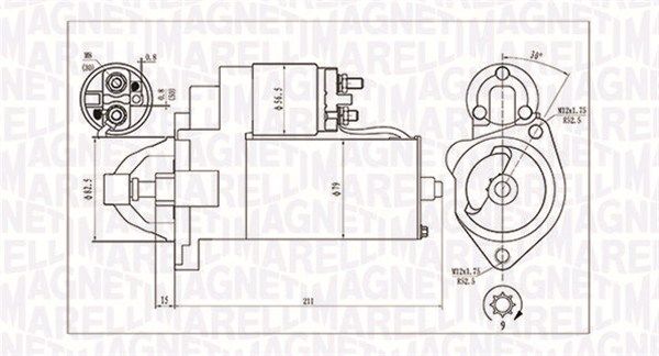 Magneti Marelli 063720624010 Стартер VW Passat/Audi A4/A6 1.9 TDi 96-05/Skoda Superb 1.9 TDi 01-08 (