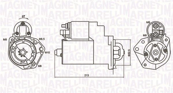 Magneti Marelli 063720880010 Стартер VW Inca 1.4/1.6 95-03 (1.1 kw) (z=9)