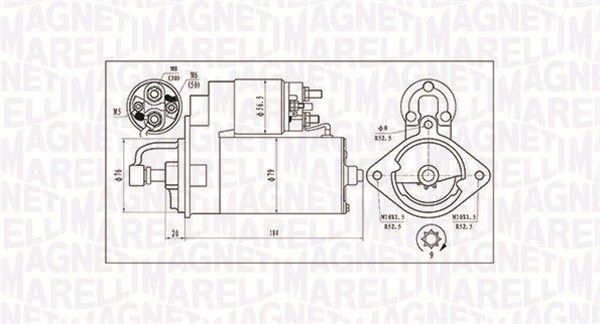Magneti Marelli 063720984010 Стартер BMW 5 (E34/E39/E60) M57/M51 (2kw) (z=9)