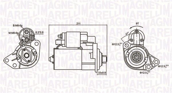 Magneti Marelli 063721062010 Стартер Audi A3/Ford Galaxy/VW Caddy/Golf/Passat/Skoda Octavia 1,4-2,0