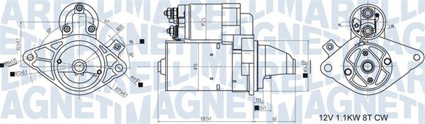Magneti Marelli 063721407010 Стартер Peugeot 107 1.0 05-14/Toyota Aygo 1.0 05-14 (1.1kw) (z=8)
