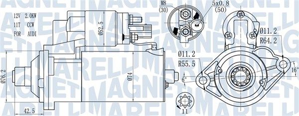 Magneti Marelli 063721512010 Стартер