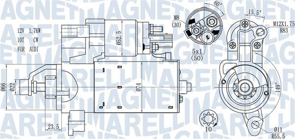 Magneti Marelli 063721563510 Стартер