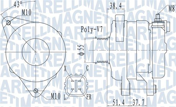 Magneti Marelli 063732121010 Генератор