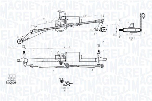 Magneti Marelli 064012005011 Система склоочисників