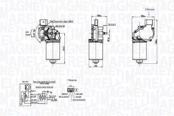 Magneti Marelli 064046206010 Двигун склоочисника
