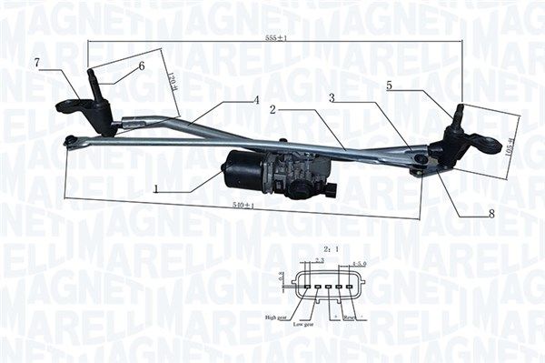 Magneti Marelli 064351758010 Система склоочисників