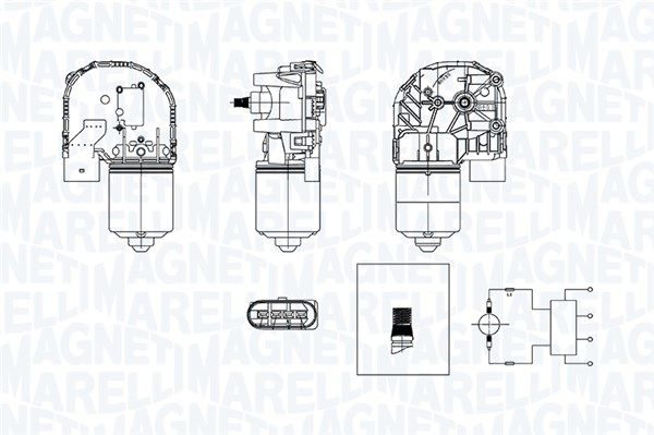 Magneti Marelli 064377600010 Двигун склоочисника