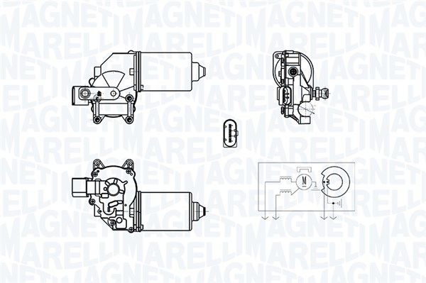 Magneti Marelli 064378400010 Двигун склоочисника