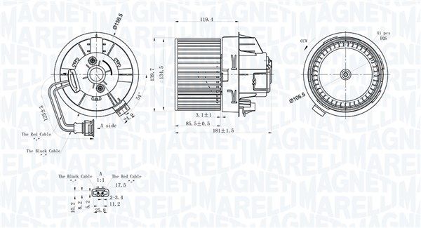 Magneti Marelli 069412247010 Вентилятор салону