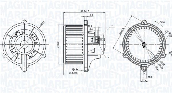 Magneti Marelli 069412384010 Вентилятор салону