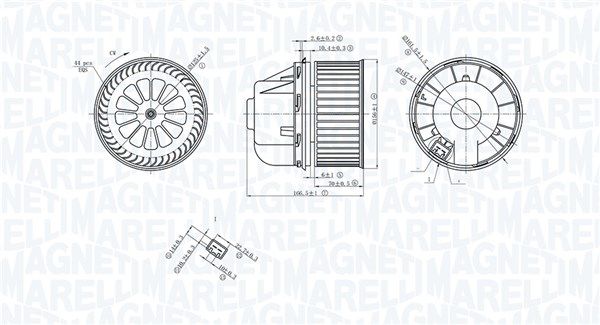 Magneti Marelli 069412729010 Вентилятор салону
