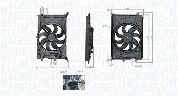 Magneti Marelli 069422777010 Вентилятор, система охолодження двигуна