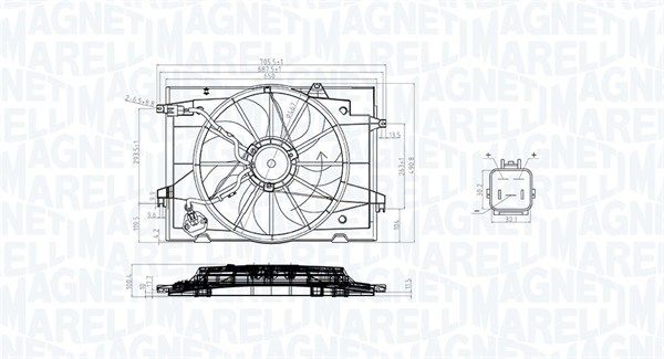 Magneti Marelli 069422784010 Вентилятор, система охолодження двигуна