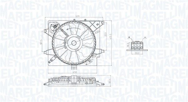 Magneti Marelli 069422789010 Вентилятор, система охолодження двигуна