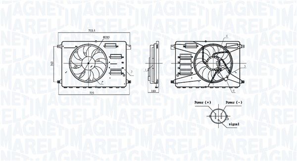 Magneti Marelli 069422899010 Вентилятор, система охолодження двигуна