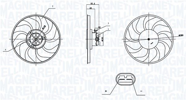 Magneti Marelli 069422903010 Вентилятор, система охолодження двигуна