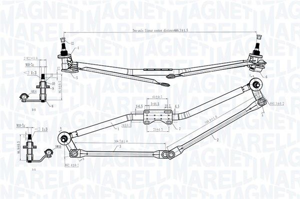 Magneti Marelli 085570170010 Тяги склоочисника