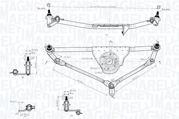 Magneti Marelli 085570726010 Тяги склоочисника