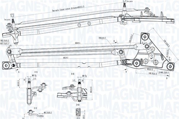 Magneti Marelli 085570738010 Тяги склоочисника