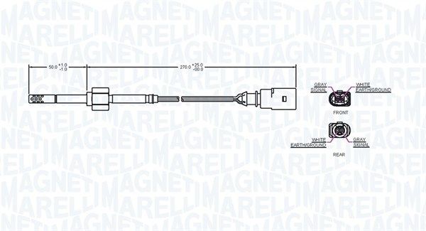Magneti Marelli 172000055010 Датчик, температура відпрацьованих газів