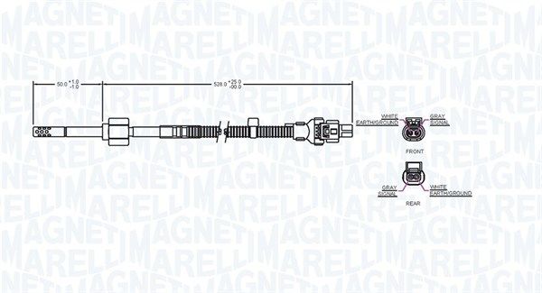 Magneti Marelli 172000155010 Датчик, температура відпрацьованих газів