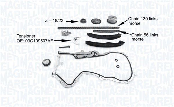 Magneti Marelli 341500001200 Комплект ланцюгів привода