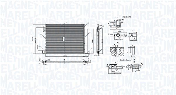 Magneti Marelli 350203101500 Конденсатор, система кондиціонування повітря