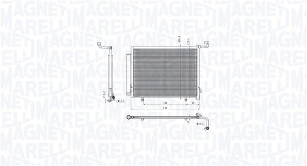 Magneti Marelli 350203103800 Конденсатор, система кондиціонування повітря