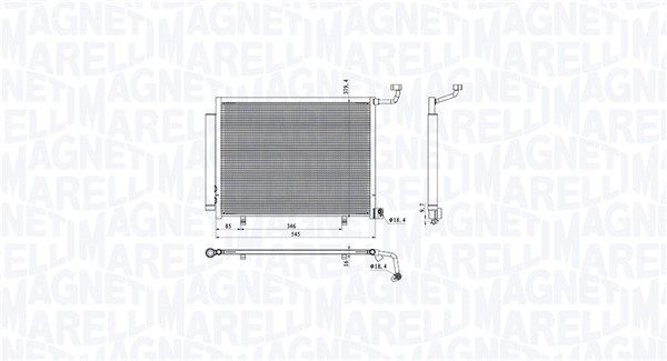 Magneti Marelli 350203105000 Конденсатор, система кондиціонування повітря