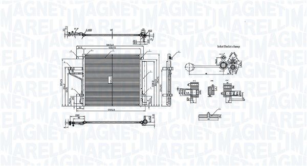 Magneti Marelli 350203107300 Конденсатор, система кондиціонування повітря