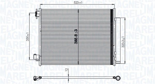 Magneti Marelli 350203823000 Конденсатор, система кондиціонування повітря