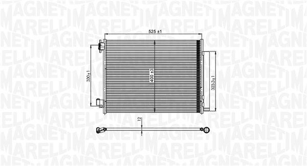 Magneti Marelli 350203823000 Конденсатор, система кондиціонування повітря