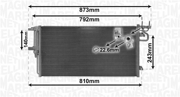 Magneti Marelli 350203868000 Конденсатор, система кондиціонування повітря