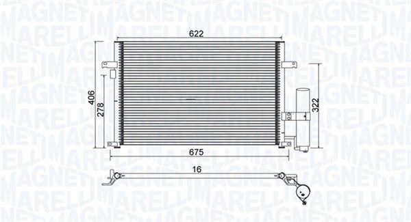 Magneti Marelli 350203912000 Конденсатор, система кондиціонування повітря