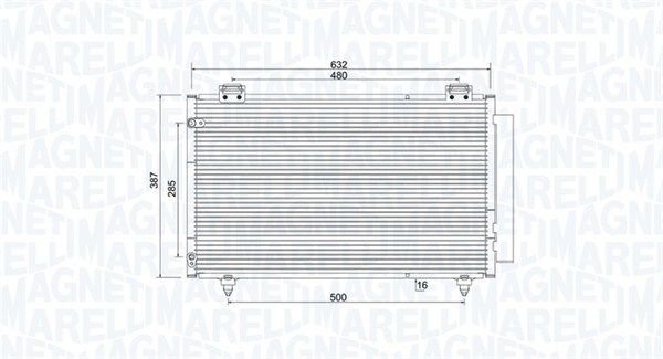 Magneti Marelli 350203925000 Конденсатор, система кондиціонування повітря