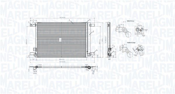 Magneti Marelli 350203964000 Конденсатор, система кондиціонування повітря