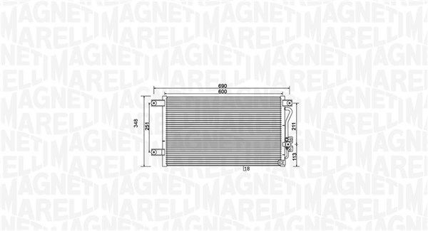 Magneti Marelli 350203987000 Конденсатор, система кондиціонування повітря