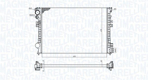 Magneti Marelli 350213102700 Радіатор, система охолодження двигуна