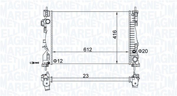 Magneti Marelli 350213129700 Радіатор, система охолодження двигуна