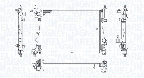 Magneti Marelli 350213130100 Радіатор, система охолодження двигуна