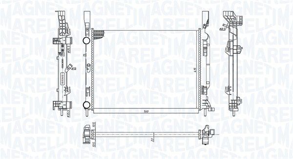 Magneti Marelli 350213142600 Радіатор, система охолодження двигуна