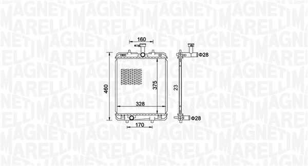 Magneti Marelli 350213151500 Радіатор, система охолодження двигуна