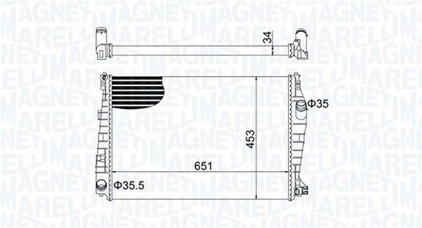 Magneti Marelli 350213152000 Радіатор, система охолодження двигуна